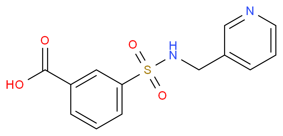 3-{[(pyridin-3-ylmethyl)amino]sulfonyl}benzoic acid_Molecular_structure_CAS_)