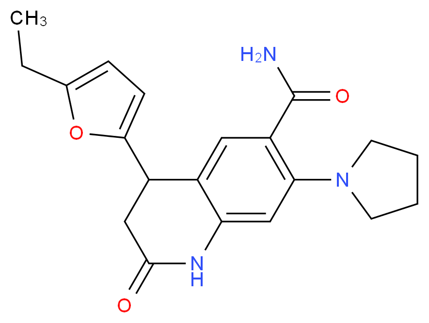 4-(5-ethyl-2-furyl)-2-oxo-7-pyrrolidin-1-yl-1,2,3,4-tetrahydroquinoline-6-carboxamide_Molecular_structure_CAS_)