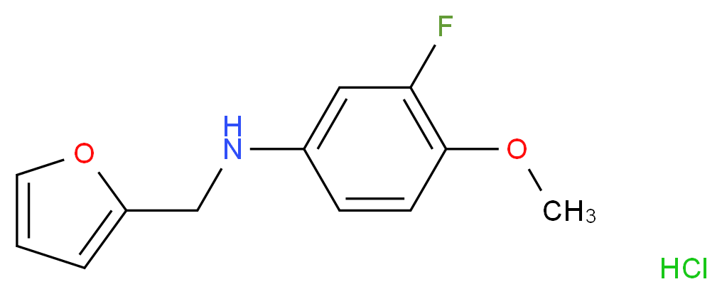 3-fluoro-N-(furan-2-ylmethyl)-4-methoxyaniline hydrochloride_Molecular_structure_CAS_)