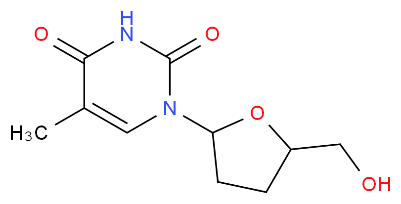 1-(5-(Hydroxymethyl)tetrahydrofuran-2-yl)-5-methylpyrimidine-2,4(1H,3H)-dione_Molecular_structure_CAS_)