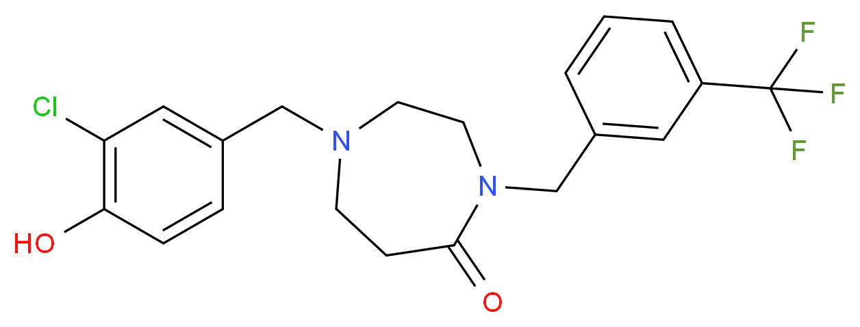 1-(3-chloro-4-hydroxybenzyl)-4-[3-(trifluoromethyl)benzyl]-1,4-diazepan-5-one_Molecular_structure_CAS_)