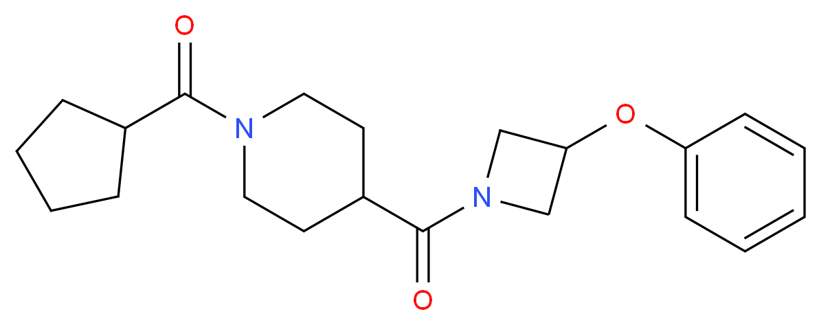 1-(cyclopentylcarbonyl)-4-[(3-phenoxy-1-azetidinyl)carbonyl]piperidine_Molecular_structure_CAS_)