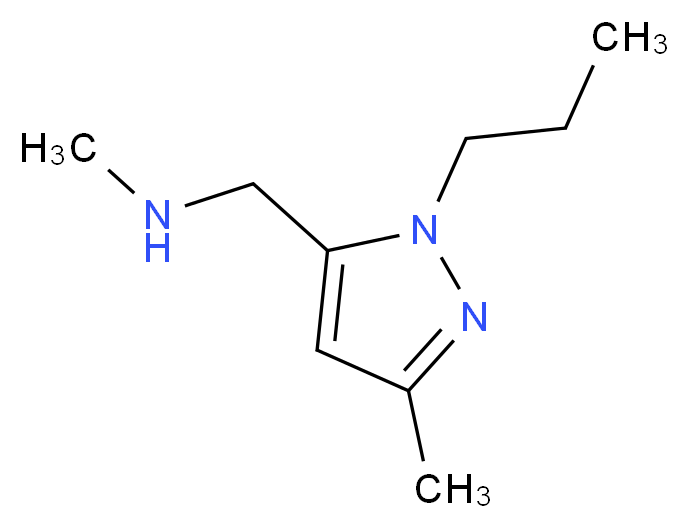 N-methyl-1-(3-methyl-1-propyl-1H-pyrazol-5-yl)methanamine_Molecular_structure_CAS_)