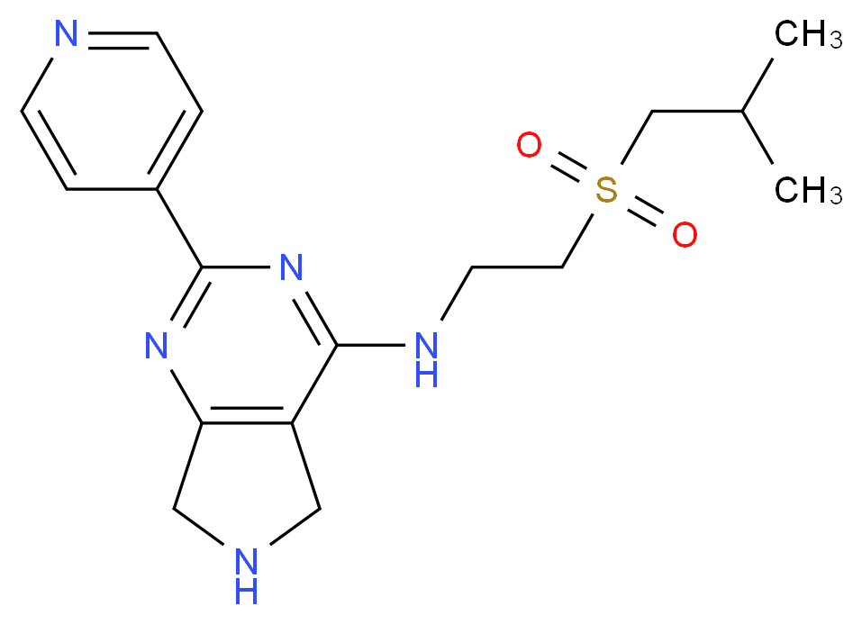 N-[2-(isobutylsulfonyl)ethyl]-2-(4-pyridinyl)-6,7-dihydro-5H-pyrrolo[3,4-d]pyrimidin-4-amine_Molecular_structure_CAS_)