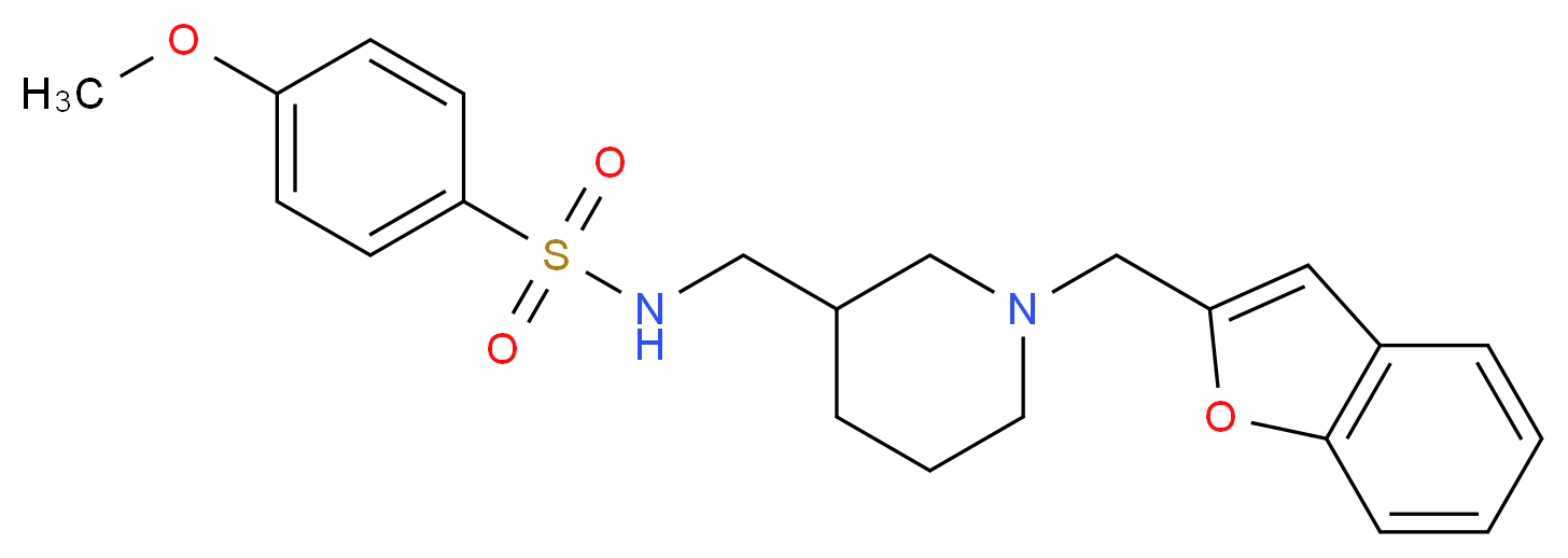 N-{[1-(1-benzofuran-2-ylmethyl)-3-piperidinyl]methyl}-4-methoxybenzenesulfonamide_Molecular_structure_CAS_)