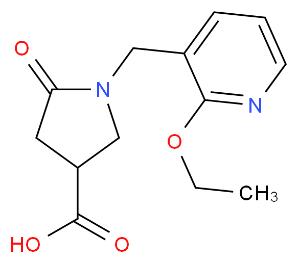 1-[(2-ethoxypyridin-3-yl)methyl]-5-oxopyrrolidine-3-carboxylic acid_Molecular_structure_CAS_)
