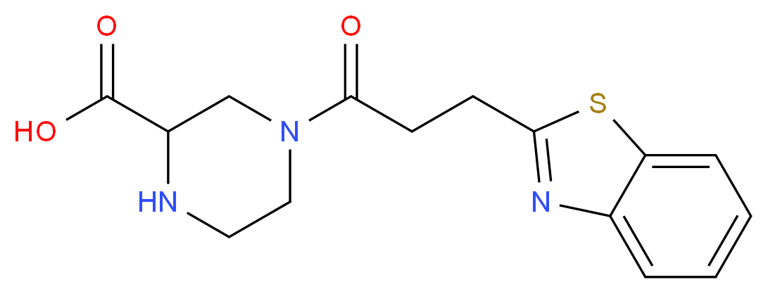 4-[3-(1,3-benzothiazol-2-yl)propanoyl]piperazine-2-carboxylic acid_Molecular_structure_CAS_)
