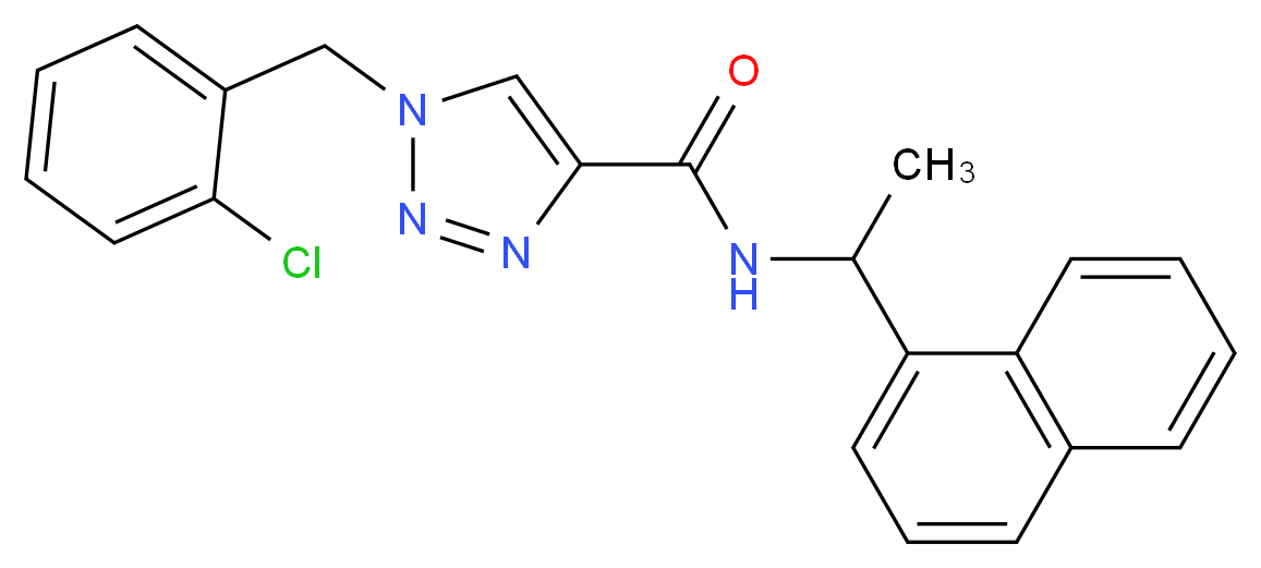 1-(2-chlorobenzyl)-N-[1-(1-naphthyl)ethyl]-1H-1,2,3-triazole-4-carboxamide_Molecular_structure_CAS_)