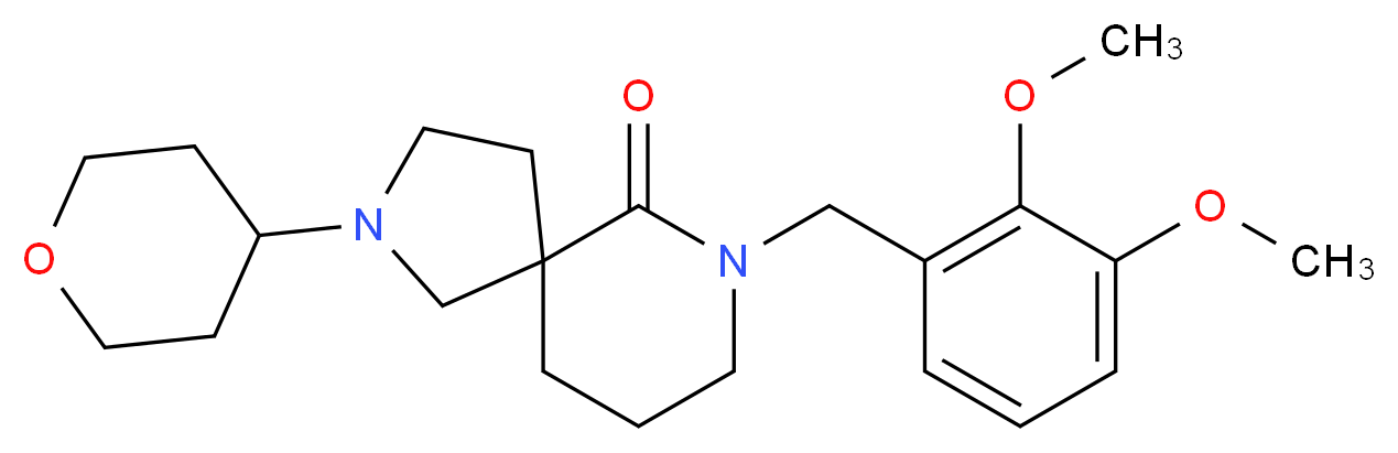 7-(2,3-dimethoxybenzyl)-2-(tetrahydro-2H-pyran-4-yl)-2,7-diazaspiro[4.5]decan-6-one_Molecular_structure_CAS_)