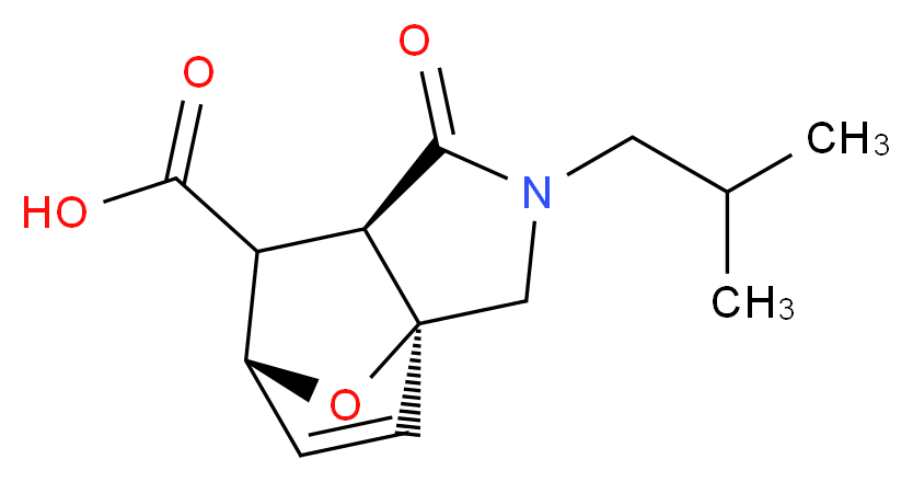 (3aS,6R,7aR)-2-isobutyl-1-oxo-1,2,3,6,7,7a-hexahydro-3a,6-epoxyisoindole-7-carboxylic acid_Molecular_structure_CAS_)