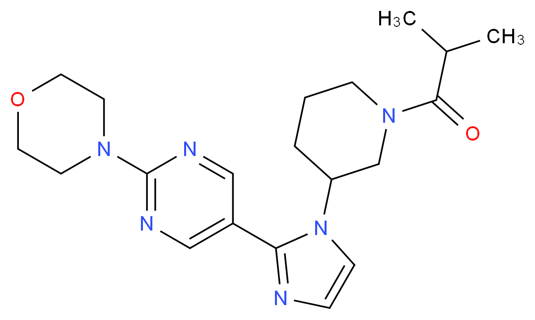 4-{5-[1-(1-isobutyrylpiperidin-3-yl)-1H-imidazol-2-yl]pyrimidin-2-yl}morpholine_Molecular_structure_CAS_)