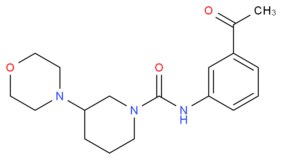N-(3-acetylphenyl)-3-(4-morpholinyl)-1-piperidinecarboxamide_Molecular_structure_CAS_)