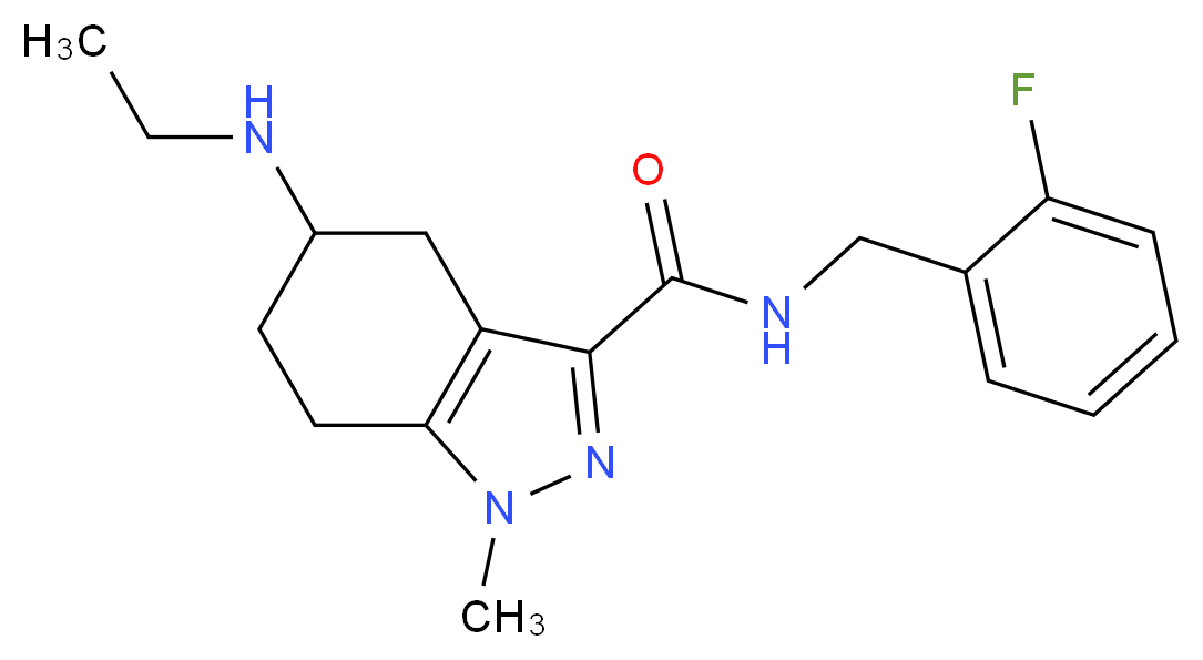 5-(ethylamino)-N-(2-fluorobenzyl)-1-methyl-4,5,6,7-tetrahydro-1H-indazole-3-carboxamide_Molecular_structure_CAS_)