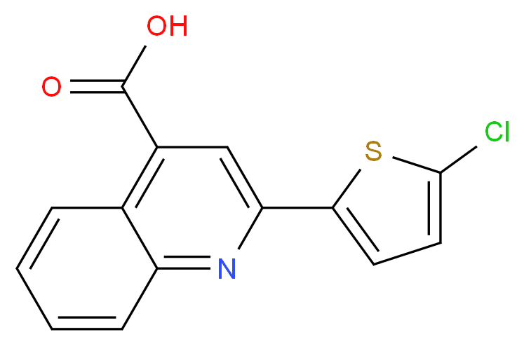 2-(5-Chlorothien-2-yl)quinoline-4-carboxylic acid_Molecular_structure_CAS_)