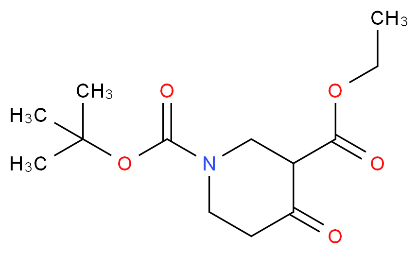 1-tert-Butyl 3-ethyl 4-oxopiperidine-1,3-dicarboxylate_Molecular_structure_CAS_98977-34-5)