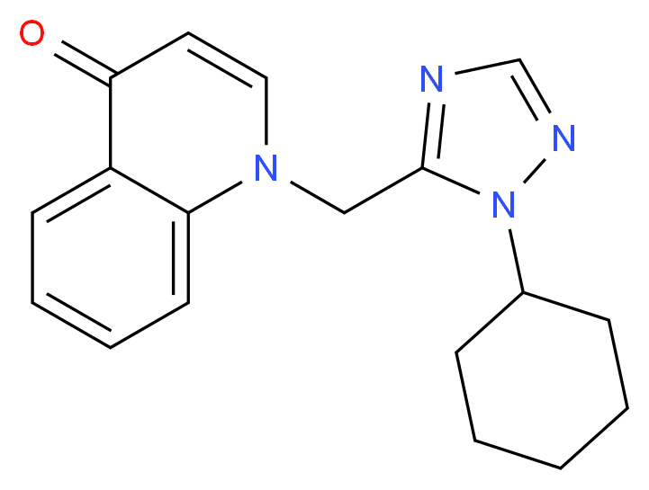1-[(1-cyclohexyl-1H-1,2,4-triazol-5-yl)methyl]quinolin-4(1H)-one_Molecular_structure_CAS_)