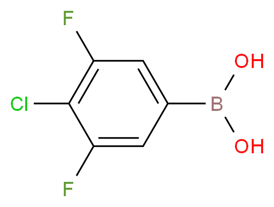 (4-Chloro-3,5-difluorophenyl)boronic acid_Molecular_structure_CAS_864759-63-7)