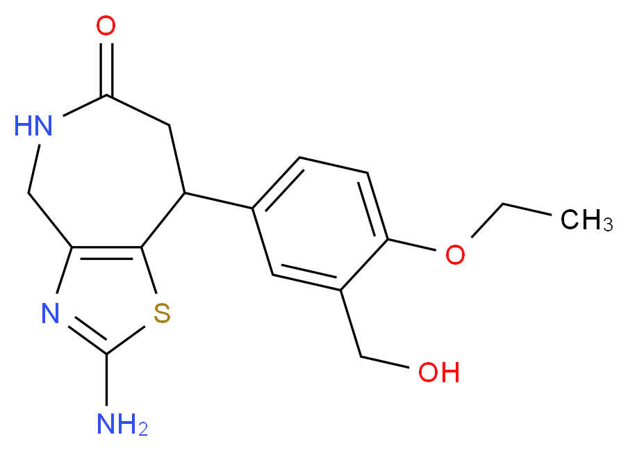 2-amino-8-[4-ethoxy-3-(hydroxymethyl)phenyl]-4,5,7,8-tetrahydro-6H-[1,3]thiazolo[4,5-c]azepin-6-one_Molecular_structure_CAS_)