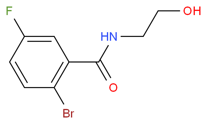 2-Bromo-5-fluoro-N-(2-hydroxyethyl)benzamide_Molecular_structure_CAS_)