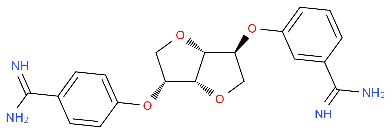 2-O-(3'-AMIDINOPHENYL)-5-O-(4''-AMIDINOPHENYL}-1,4:3,6-DIANHYDRO-D-SORBITOL_Molecular_structure_CAS_)