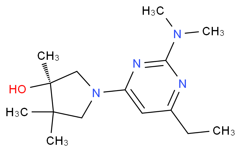 (3R)-1-[2-(dimethylamino)-6-ethyl-4-pyrimidinyl]-3,4,4-trimethyl-3-pyrrolidinol_Molecular_structure_CAS_)