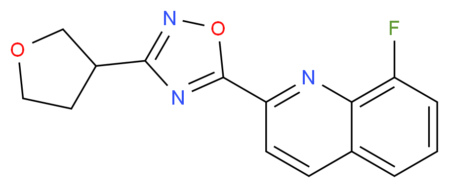8-fluoro-2-[3-(tetrahydrofuran-3-yl)-1,2,4-oxadiazol-5-yl]quinoline_Molecular_structure_CAS_)