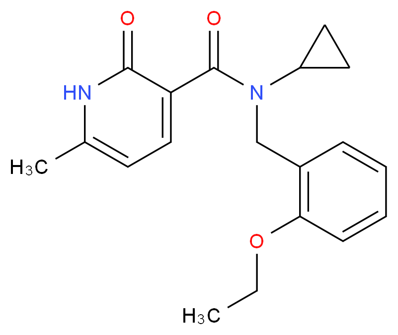 N-cyclopropyl-N-(2-ethoxybenzyl)-6-methyl-2-oxo-1,2-dihydropyridine-3-carboxamide_Molecular_structure_CAS_)