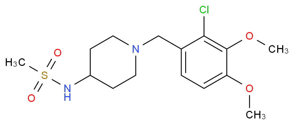 N-[1-(2-chloro-3,4-dimethoxybenzyl)piperidin-4-yl]methanesulfonamide_Molecular_structure_CAS_)
