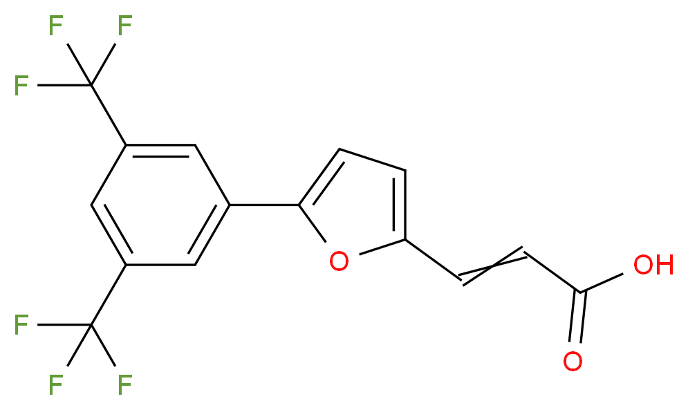 3-{5-[3,5-di(trifluoromethyl)phenyl]-2-furyl}acrylic acid_Molecular_structure_CAS_)
