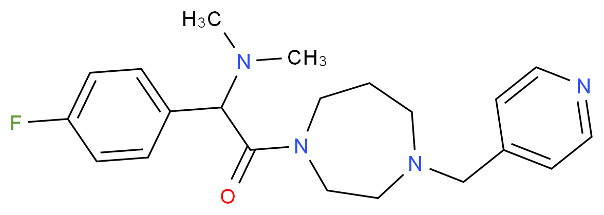 1-(4-fluorophenyl)-N,N-dimethyl-2-oxo-2-[4-(4-pyridinylmethyl)-1,4-diazepan-1-yl]ethanamine_Molecular_structure_CAS_)
