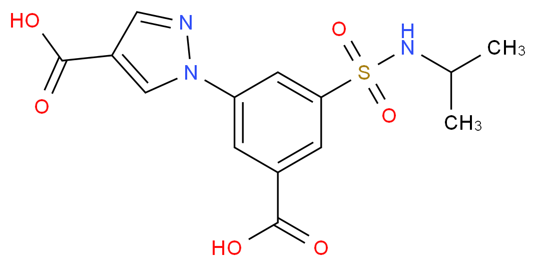 1-{3-carboxy-5-[(isopropylamino)sulfonyl]phenyl}-1H-pyrazole-4-carboxylic acid_Molecular_structure_CAS_)