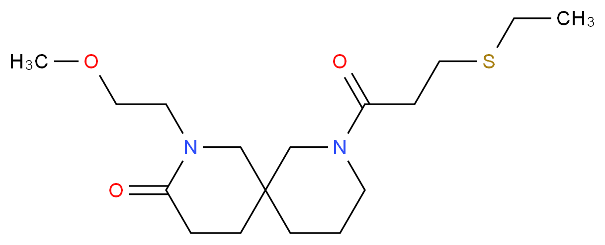 8-[3-(ethylthio)propanoyl]-2-(2-methoxyethyl)-2,8-diazaspiro[5.5]undecan-3-one_Molecular_structure_CAS_)
