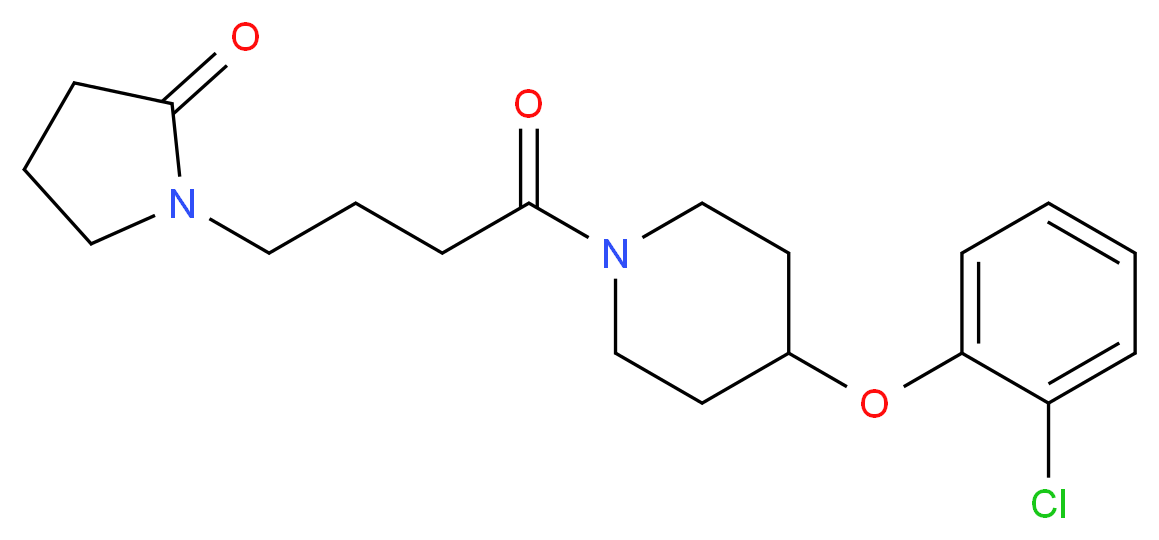 1-{4-[4-(2-chlorophenoxy)-1-piperidinyl]-4-oxobutyl}-2-pyrrolidinone_Molecular_structure_CAS_)