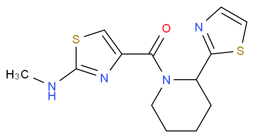 N-methyl-4-{[2-(1,3-thiazol-2-yl)piperidin-1-yl]carbonyl}-1,3-thiazol-2-amine_Molecular_structure_CAS_)