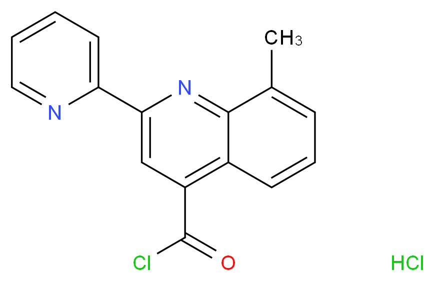 8-Methyl-2-pyridin-2-ylquinoline-4-carbonyl chloride hydrochloride_Molecular_structure_CAS_)