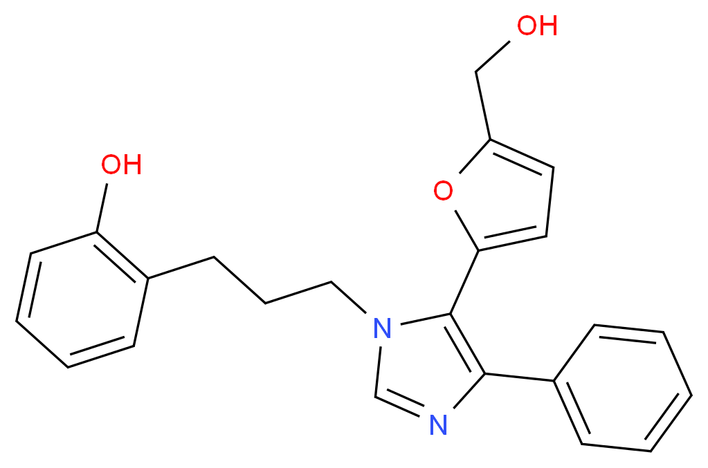 2-(3-{5-[5-(hydroxymethyl)-2-furyl]-4-phenyl-1H-imidazol-1-yl}propyl)phenol_Molecular_structure_CAS_)