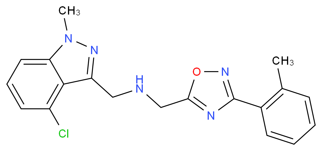 1-(4-chloro-1-methyl-1H-indazol-3-yl)-N-{[3-(2-methylphenyl)-1,2,4-oxadiazol-5-yl]methyl}methanamine_Molecular_structure_CAS_)