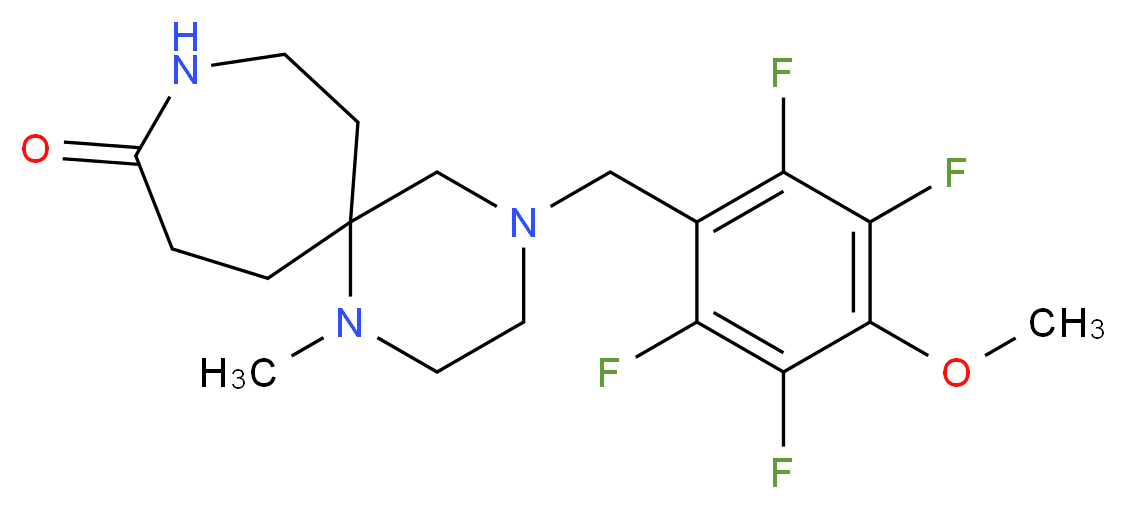 1-methyl-4-(2,3,5,6-tetrafluoro-4-methoxybenzyl)-1,4,9-triazaspiro[5.6]dodecan-10-one_Molecular_structure_CAS_)