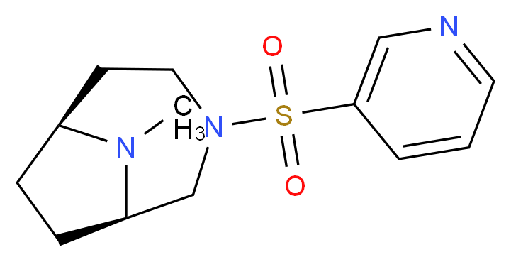 (1R*,6S*)-9-methyl-3-(pyridin-3-ylsulfonyl)-3,9-diazabicyclo[4.2.1]nonane_Molecular_structure_CAS_)