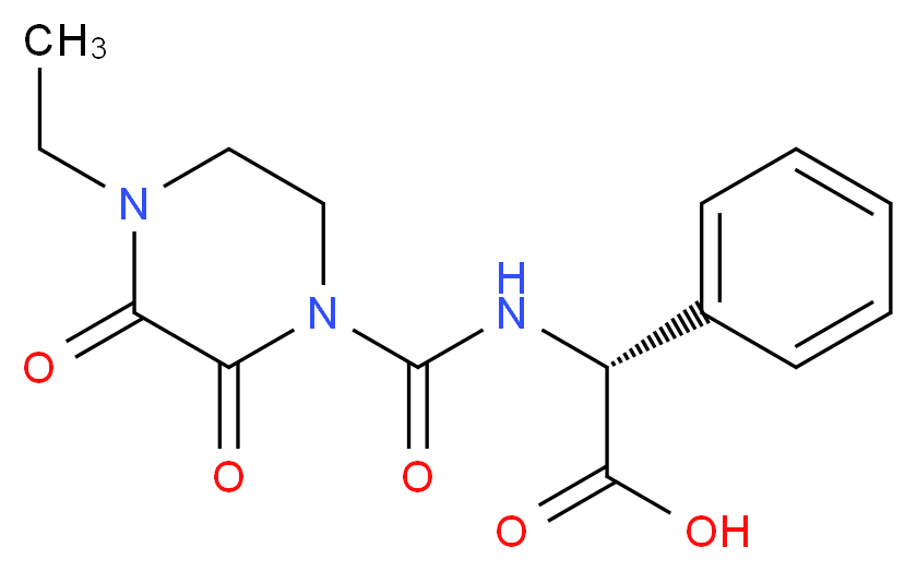 (R)-(-)-α-[[(4-Ethyl-2,3-dioxo-1-piperazinyl)carbonyl]amino]benzeneacetic acid_Molecular_structure_CAS_63422-71-9)