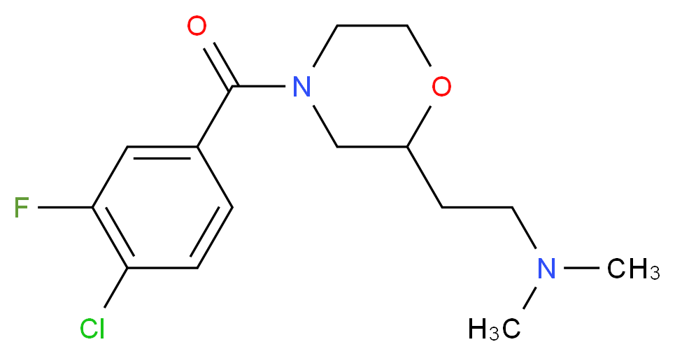 2-[4-(4-chloro-3-fluorobenzoyl)-2-morpholinyl]-N,N-dimethylethanamine_Molecular_structure_CAS_)