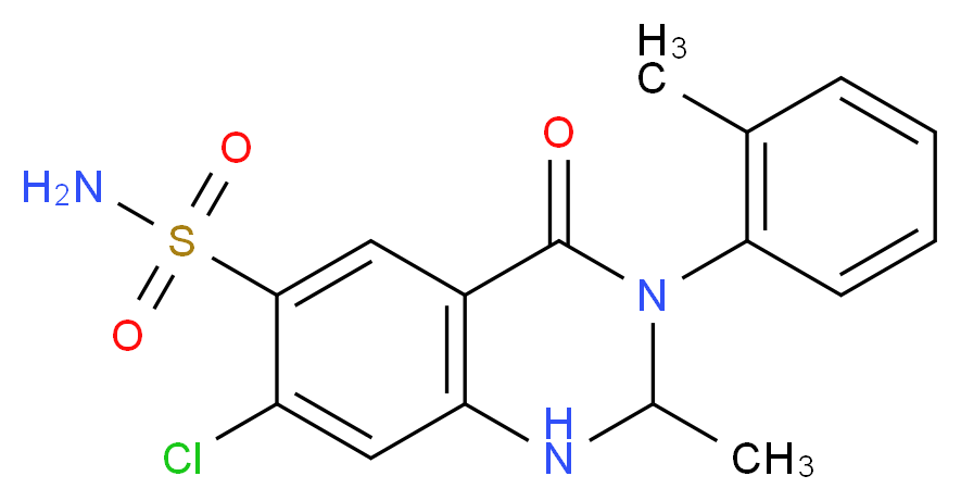 7-Chloro-2-methyl-4-oxo-3-(o-tolyl)-1,2,3,4-tetrahydroquinazoline-6-sulfonamide_Molecular_structure_CAS_17560-51-9)