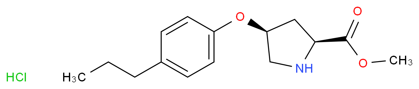 Methyl (2S,4S)-4-(4-propylphenoxy)-2-pyrrolidinecarboxylate hydrochloride_Molecular_structure_CAS_)