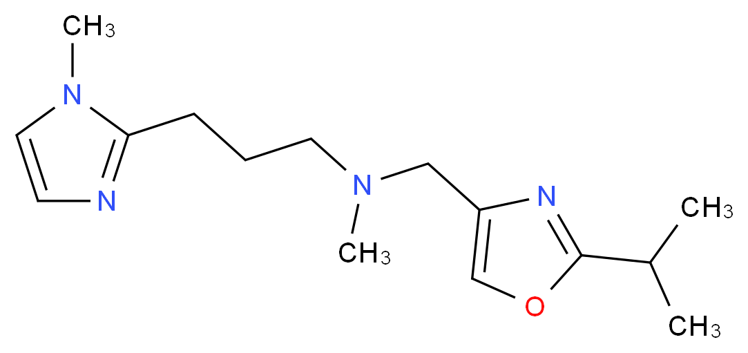 N-[(2-isopropyl-1,3-oxazol-4-yl)methyl]-N-methyl-3-(1-methyl-1H-imidazol-2-yl)propan-1-amine_Molecular_structure_CAS_)