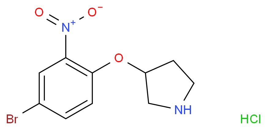 3-(4-Bromo-2-nitrophenoxy)pyrrolidine hydrochloride_Molecular_structure_CAS_)