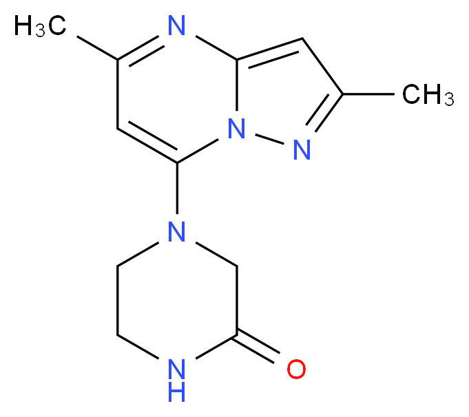 4-(2,5-dimethylpyrazolo[1,5-a]pyrimidin-7-yl)-2-piperazinone_Molecular_structure_CAS_)