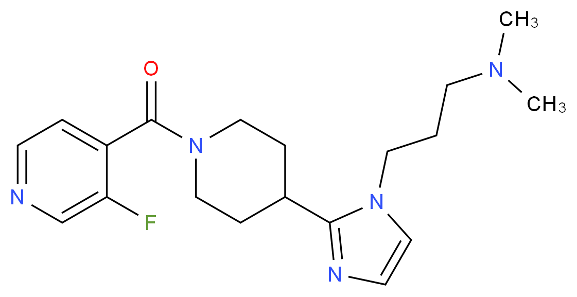 (3-{2-[1-(3-fluoroisonicotinoyl)-4-piperidinyl]-1H-imidazol-1-yl}propyl)dimethylamine_Molecular_structure_CAS_)