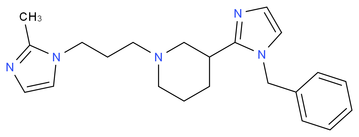 3-(1-benzyl-1H-imidazol-2-yl)-1-[3-(2-methyl-1H-imidazol-1-yl)propyl]piperidine_Molecular_structure_CAS_)