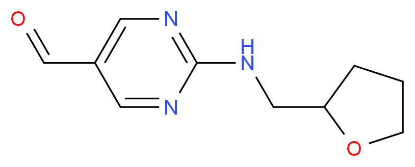 2-[(tetrahydrofuran-2-ylmethyl)amino]pyrimidine-5-carbaldehyde_Molecular_structure_CAS_959239-06-6)