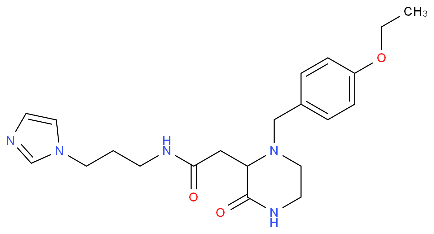 2-[1-(4-ethoxybenzyl)-3-oxo-2-piperazinyl]-N-[3-(1H-imidazol-1-yl)propyl]acetamide_Molecular_structure_CAS_)
